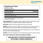 Puregen Labs lactase enzyme supplement label details