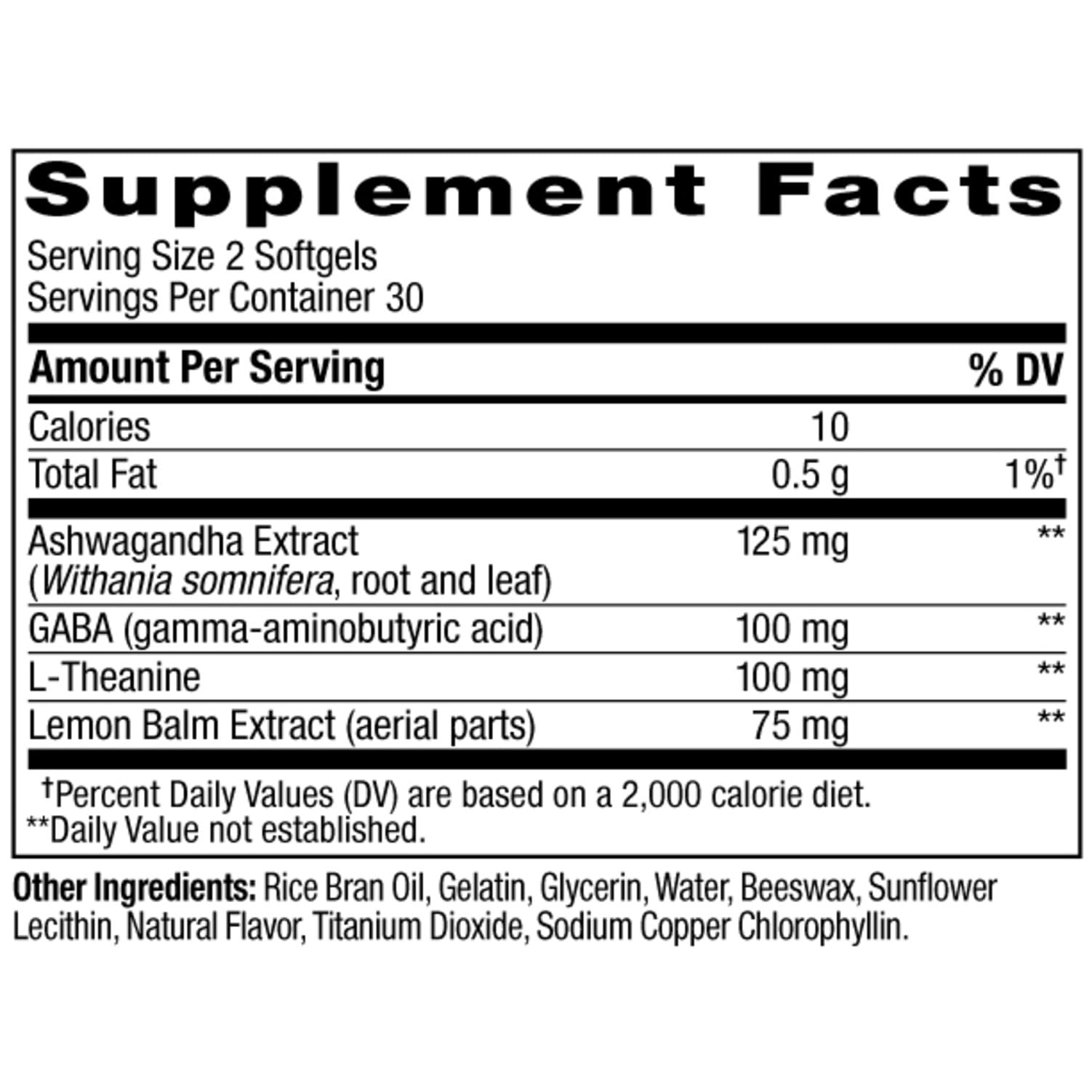 OLLY natural botanical blend capsules for mood and anxiety management