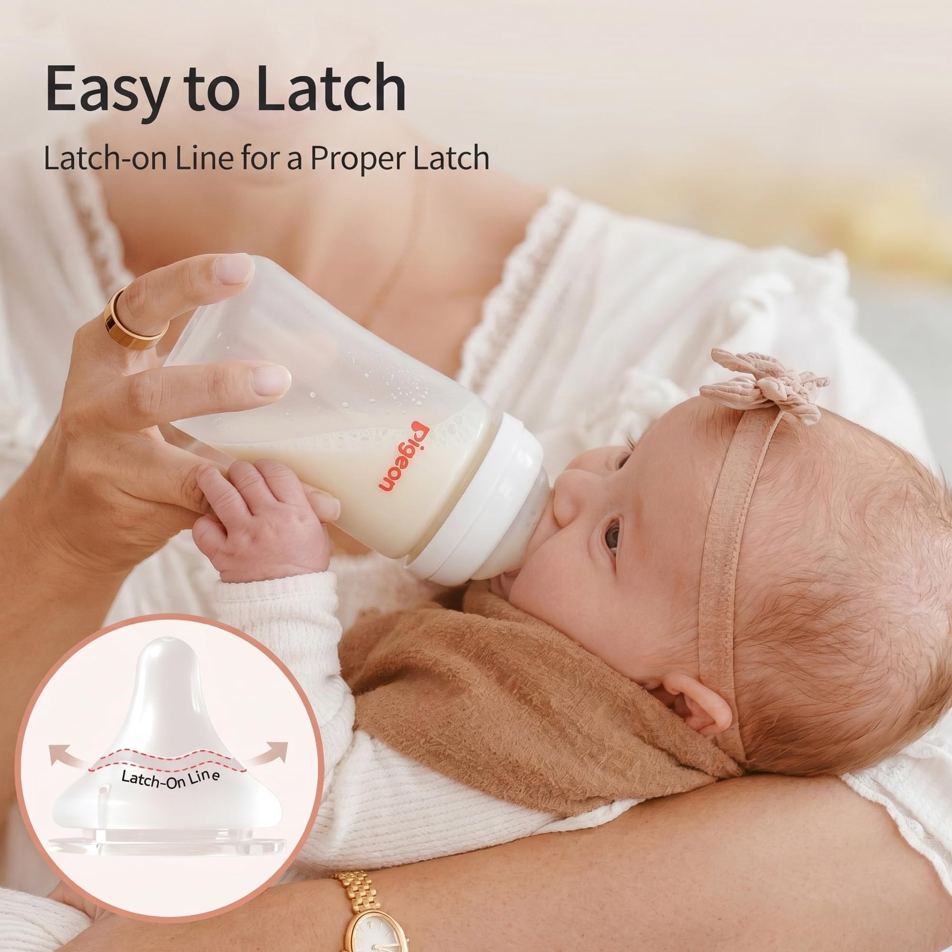 Pigeon nursing bottle BPA free material detail