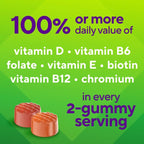 Lifestyle image of adult enjoying Vitafusion gummy vitamins