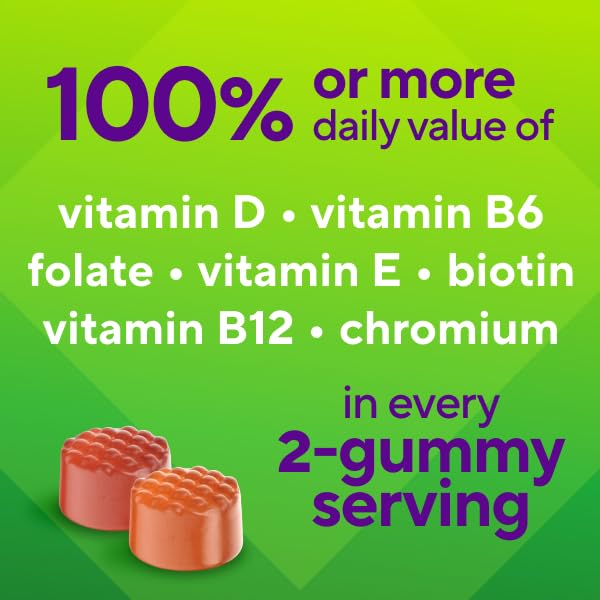 Lifestyle image of adult enjoying Vitafusion gummy vitamins