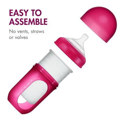 Boon Nursh 8 fluid ounce bottle with medium flow nipple