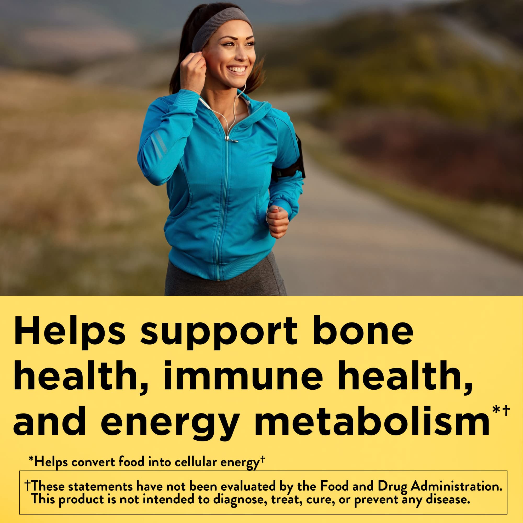 Nature Made multivitamin for women packaging highlighting daily nutritional support details