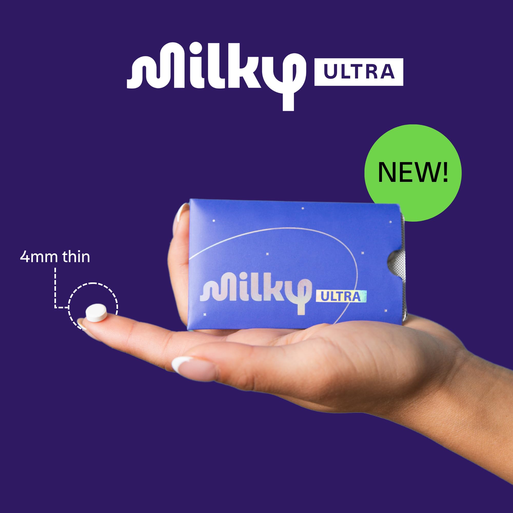 Milky high potency lactase enzyme tablets portable credit card sleeve lifestyle view
