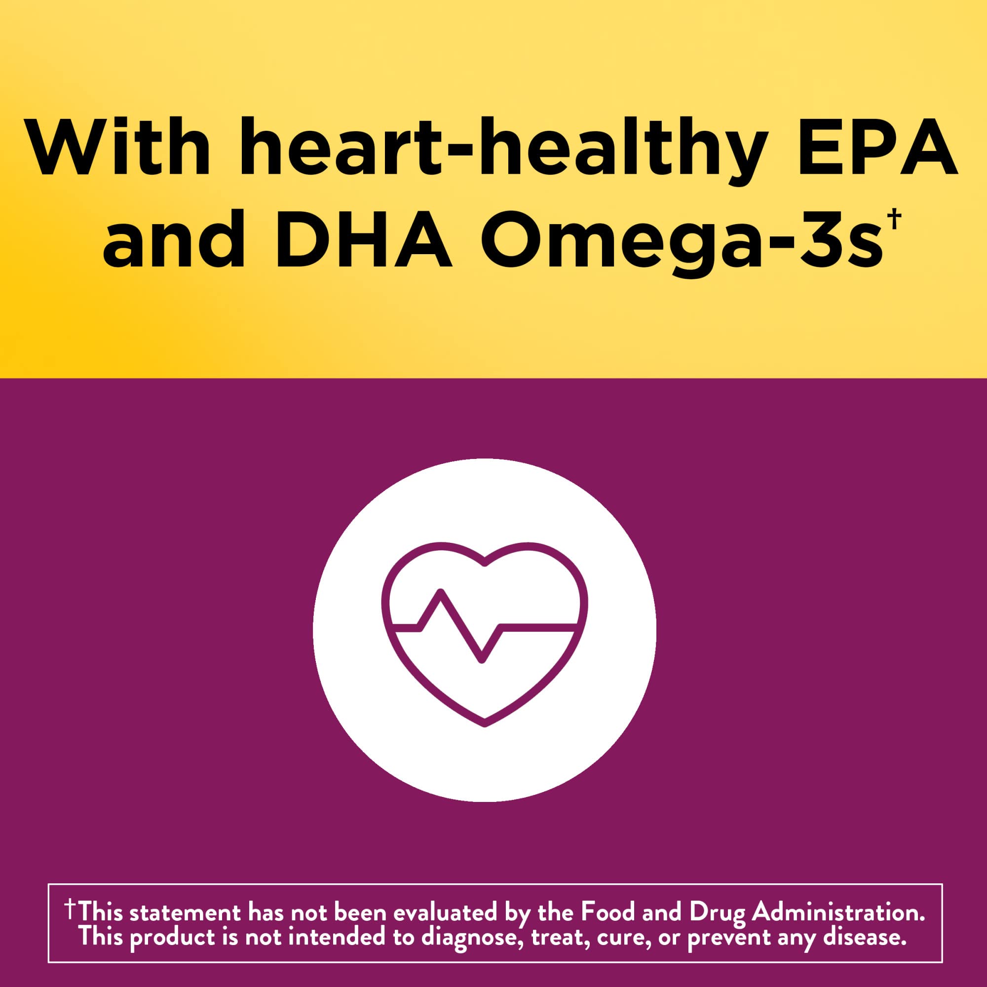 Supplement facts label on Nature Made multi omega 3 bottle showing vitamin composition