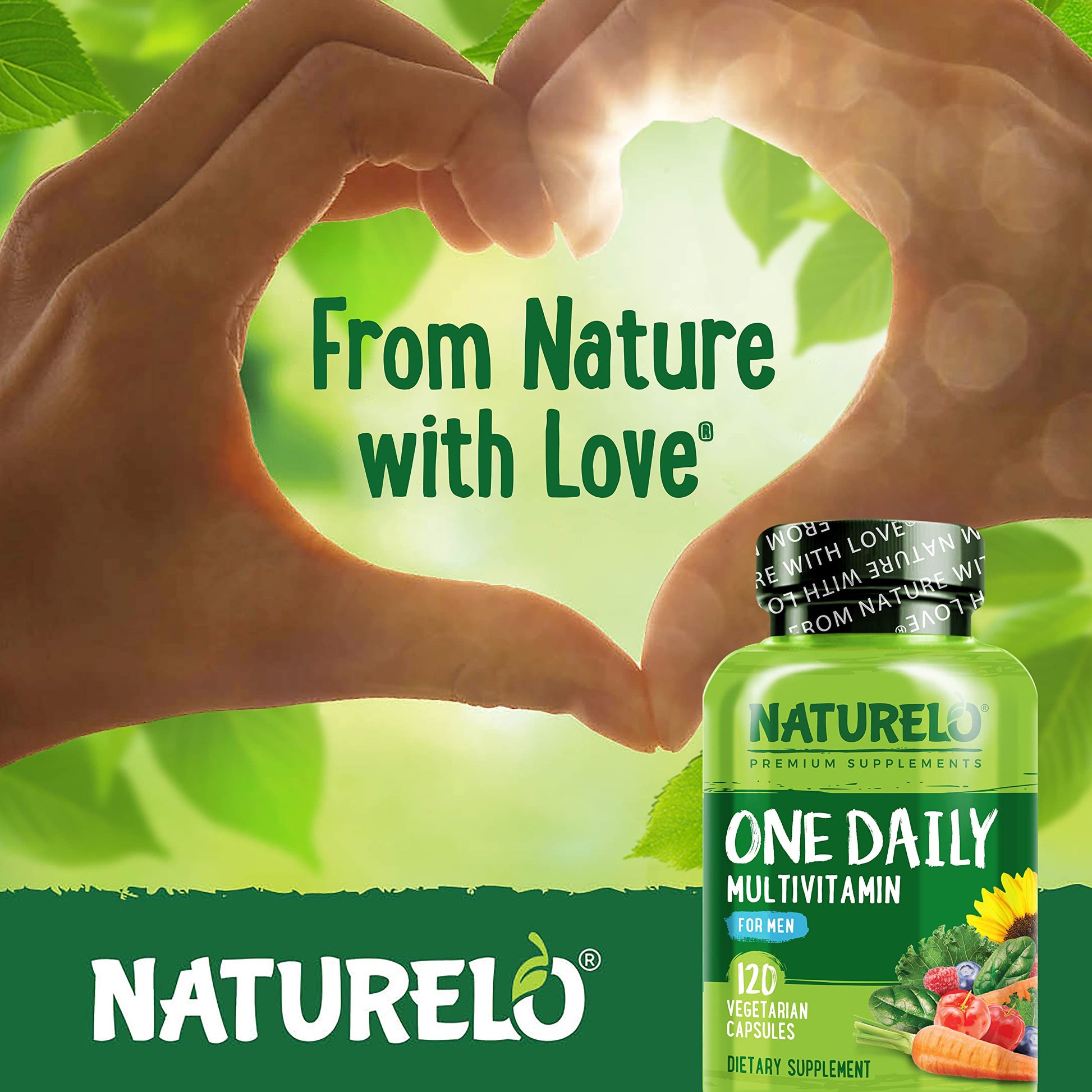 Naturelo active B12 and plant derived vitamin D3 potency callout graphics