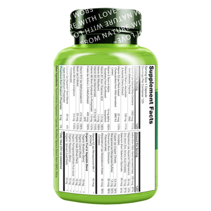 Naturelo premium mens daily health and immune support vitamins storage bottle packaging