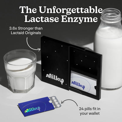 Milky brand authentic USA imported digestive care pills for lactose sensitive individuals