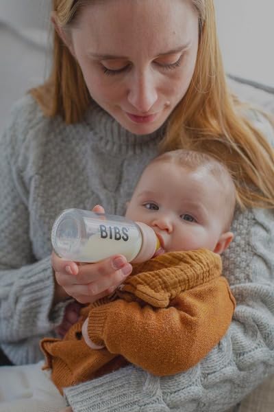 Top view of Bibs baby bottle milk lock and screw cap