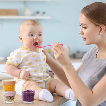 Small glass baby food jars for freezer and dishwasher