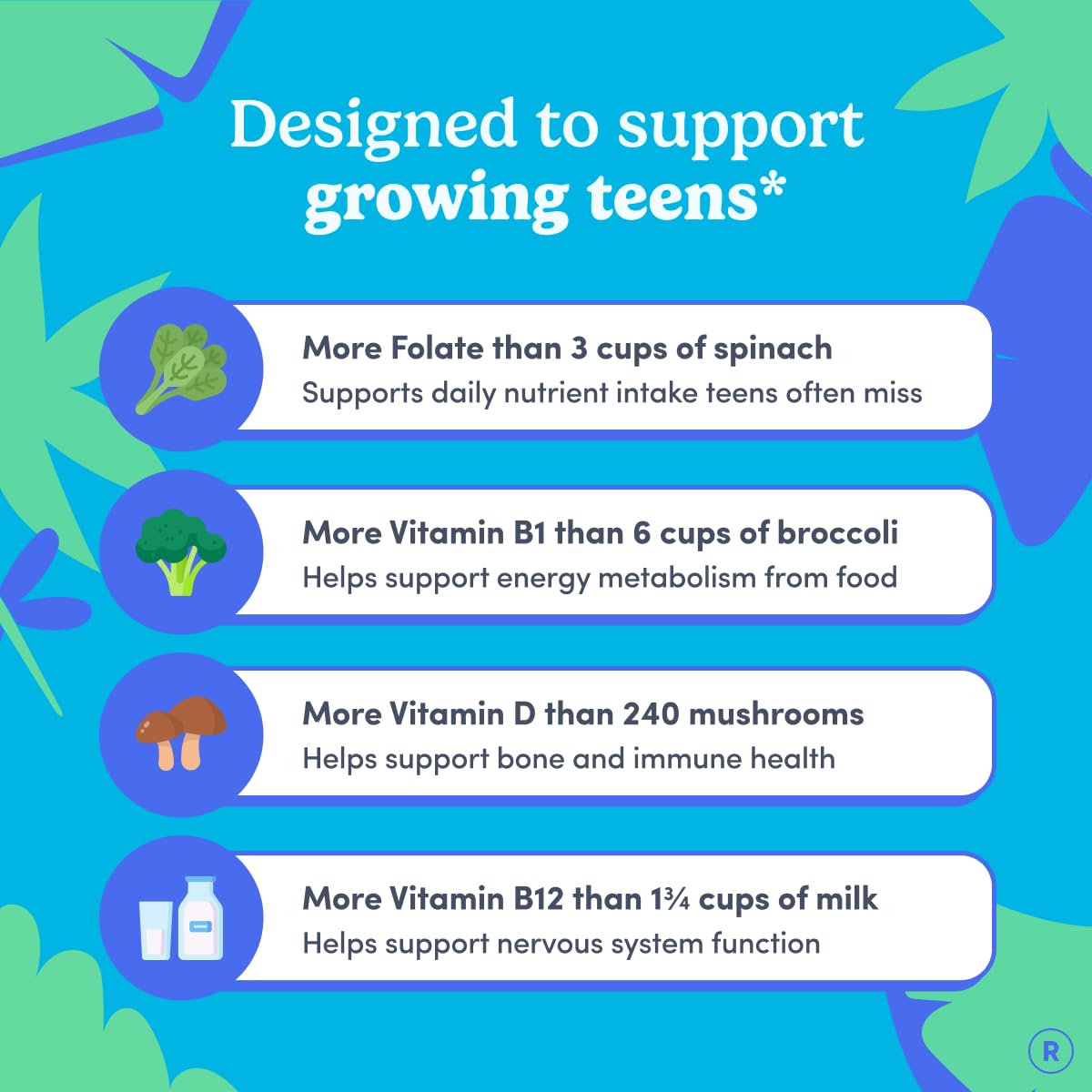 FIRST DAY clean label non GMO vegan teen health gummies allergen information