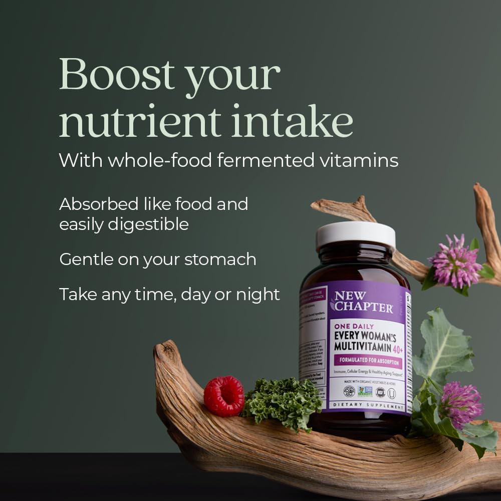 New Chapter multivitamin for women over 40 with extra B12 package directions
