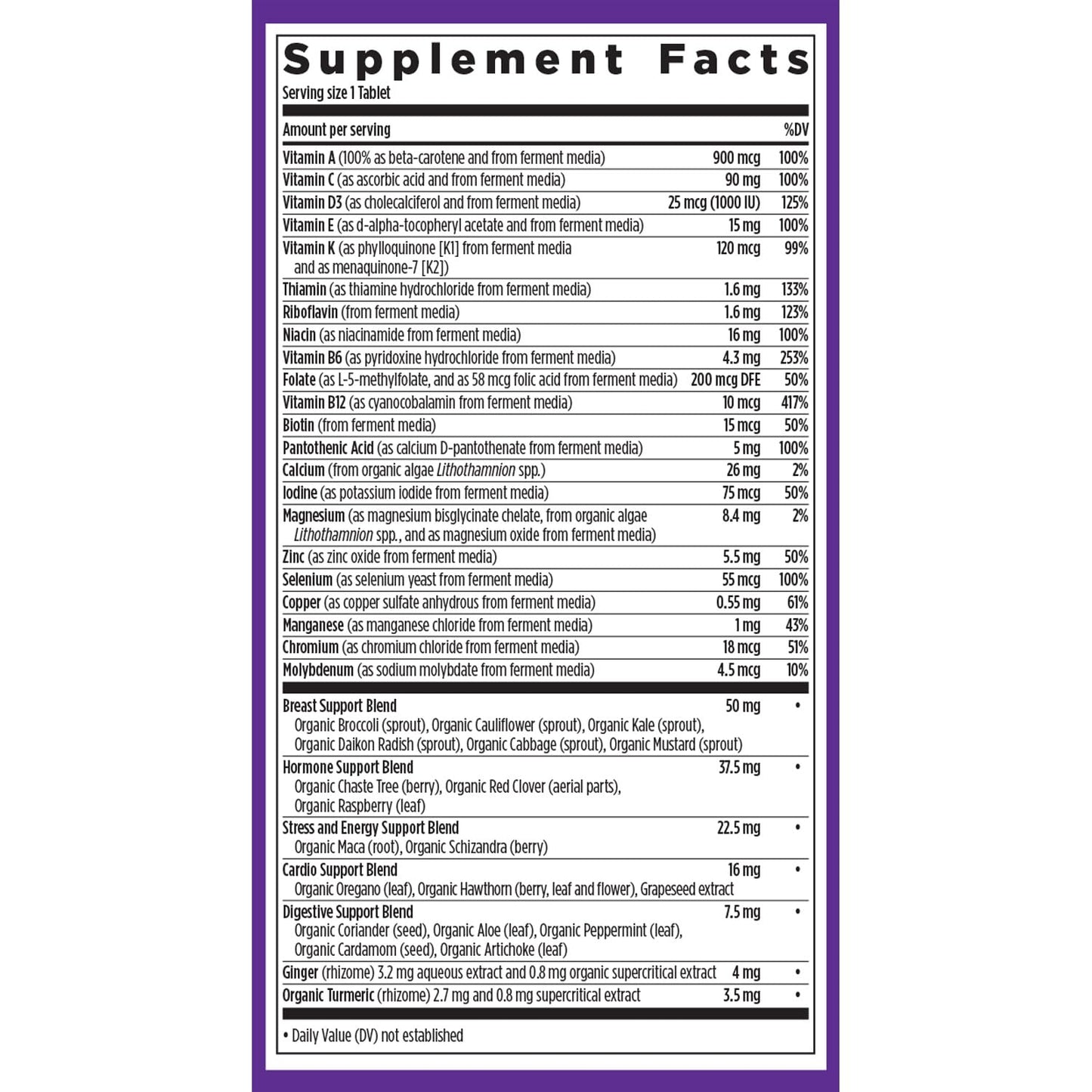 New Chapter Every Woman One Daily 40 Plus non GMO certification logo view