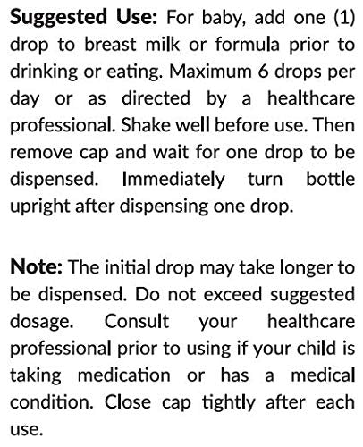 Amber glass bottle of Kiddivit baby digestive drops showing liquid texture