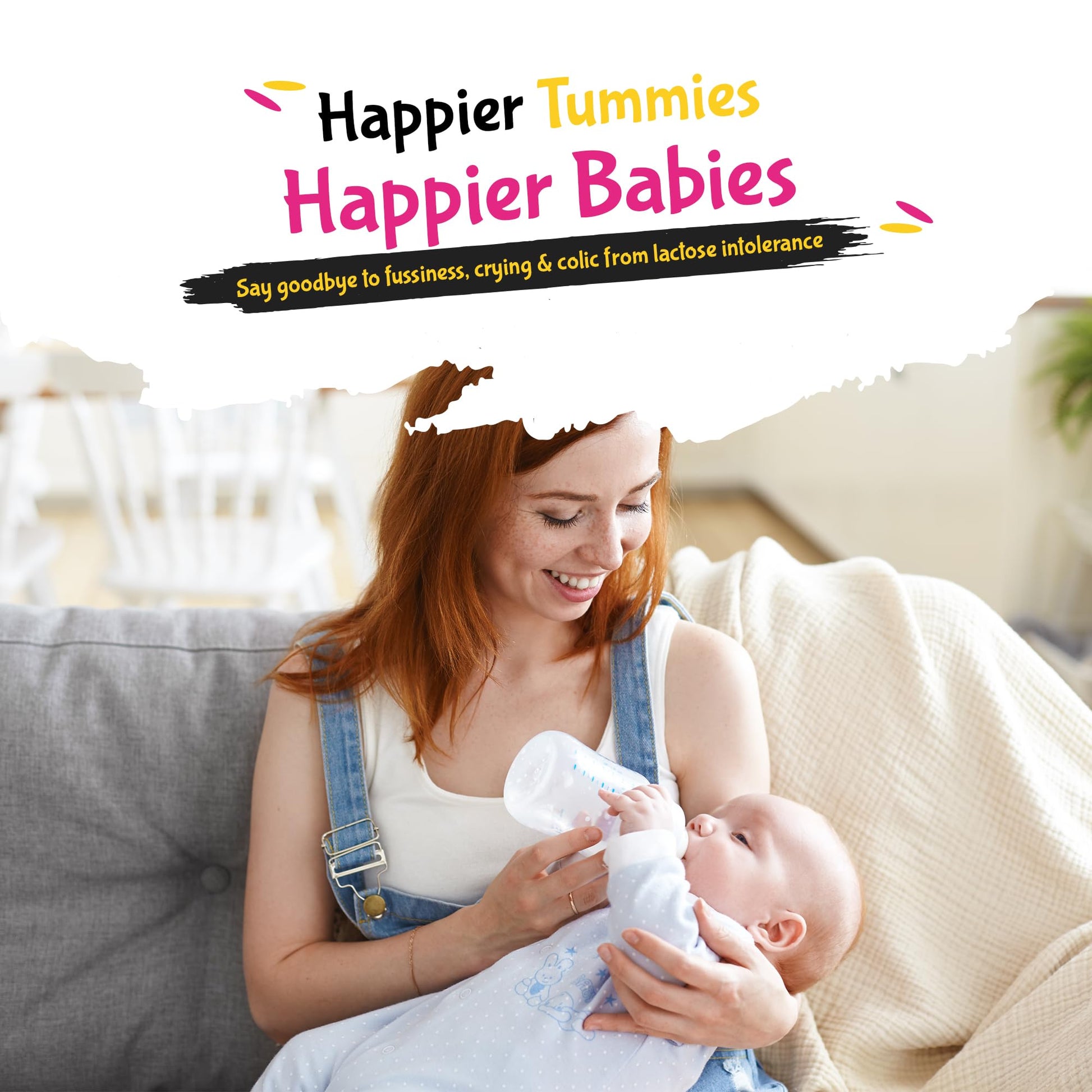 Kiddivit digestive support drops being added to infant milk bottle