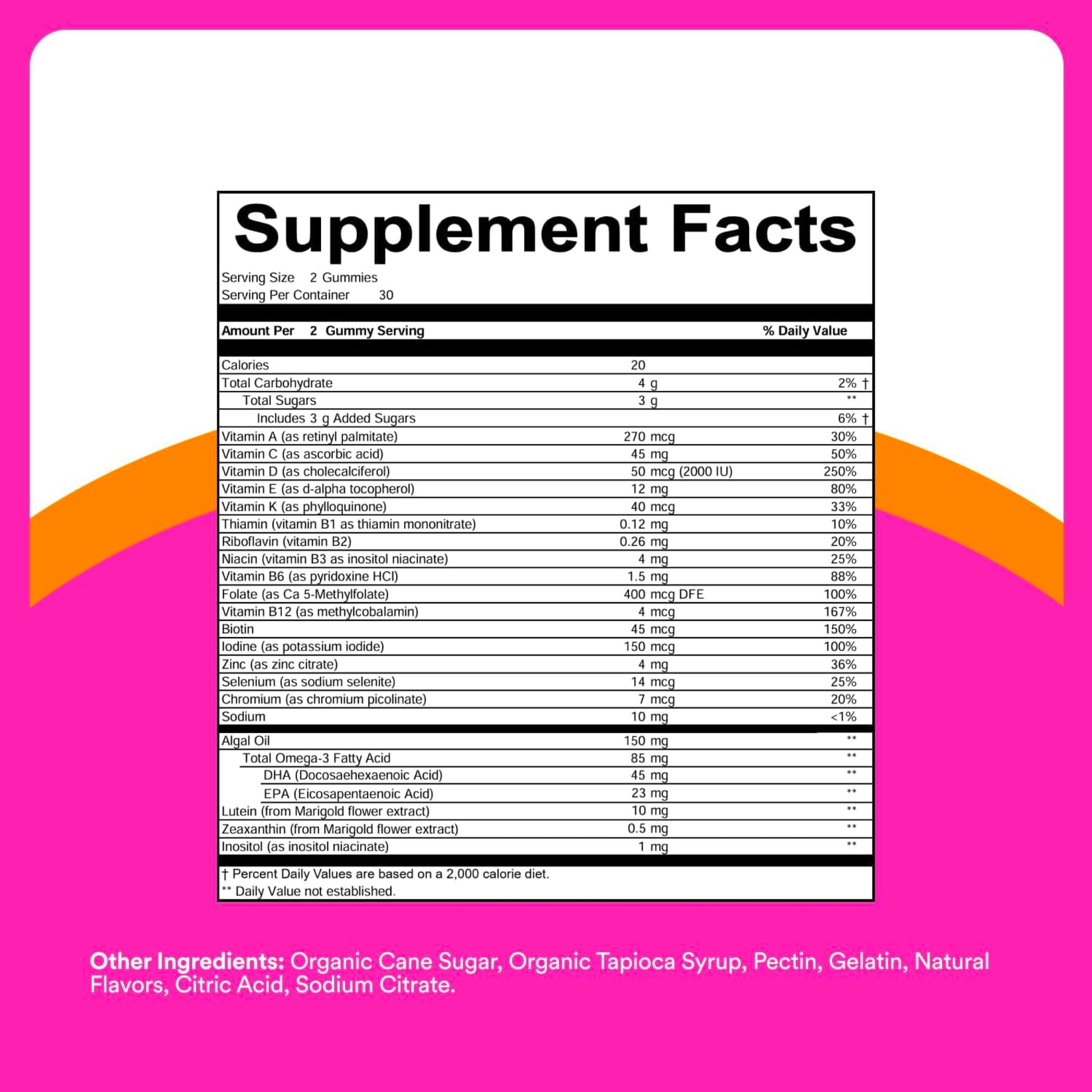SmartyPants Teen Girl non GMO gluten free daily multivitamin gummies for adolescent health