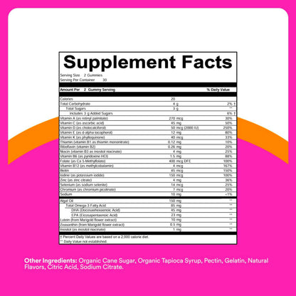 SmartyPants Teen Girl non GMO gluten free daily multivitamin gummies for adolescent health