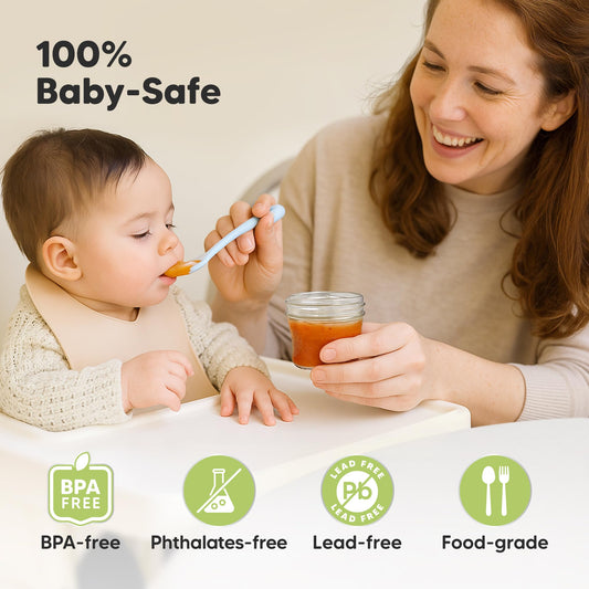 Keababies glass prep jars with colorful leak-proof lids
