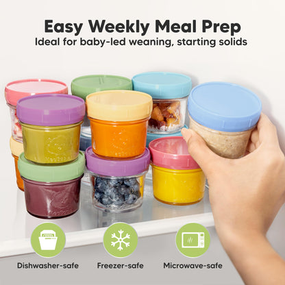 Stackable design of Keababies baby food storage containers