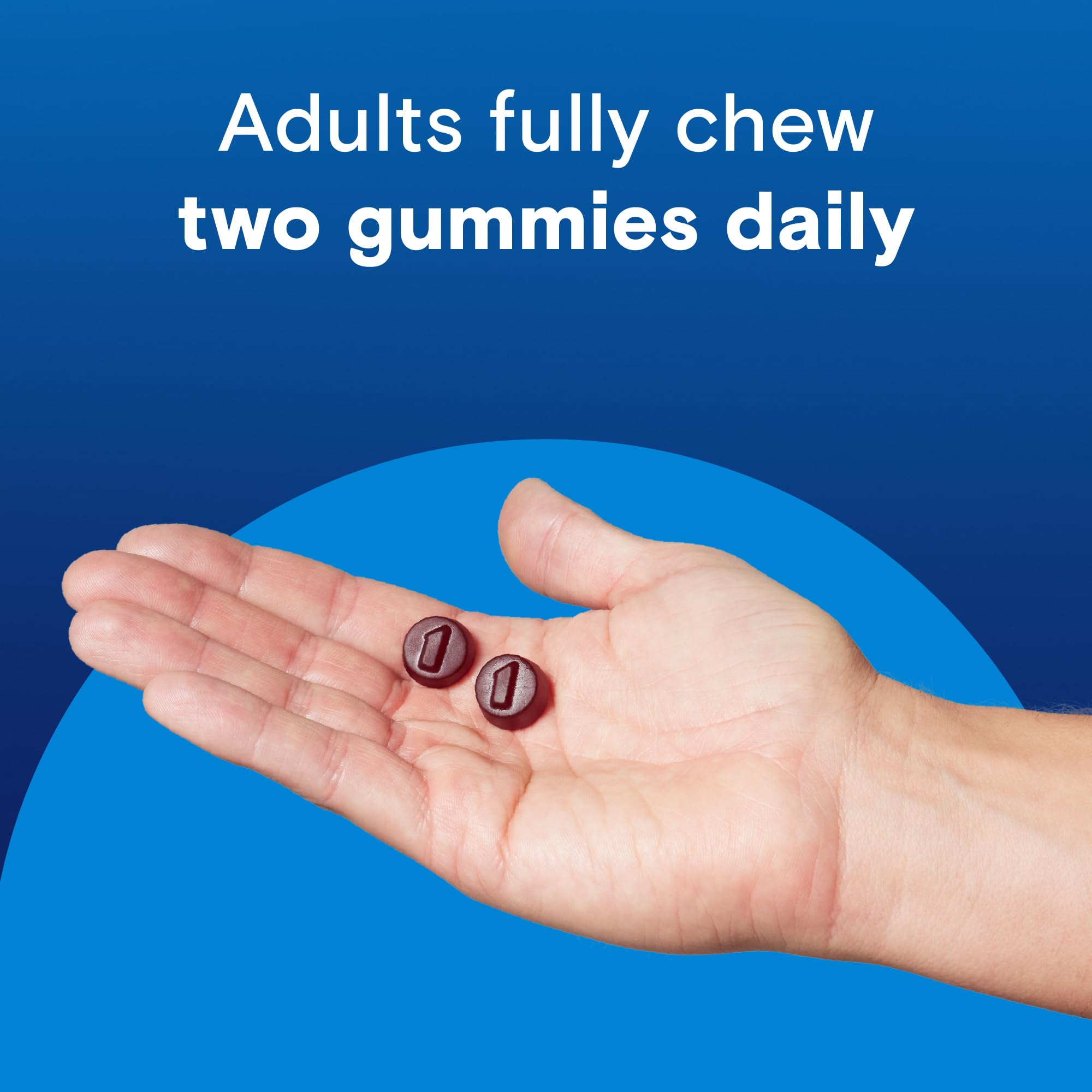 Close up of raspberry flavored vitamins for male physical energy and cellular metabolism