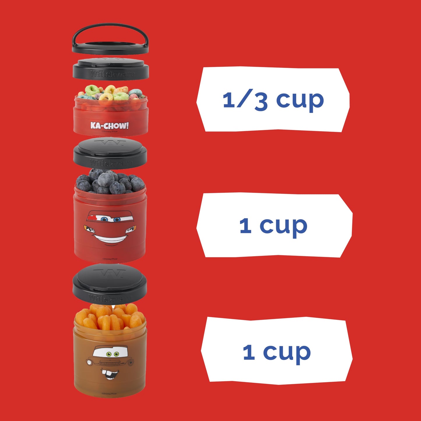 Whiskware snack pack with removable carrying handle
