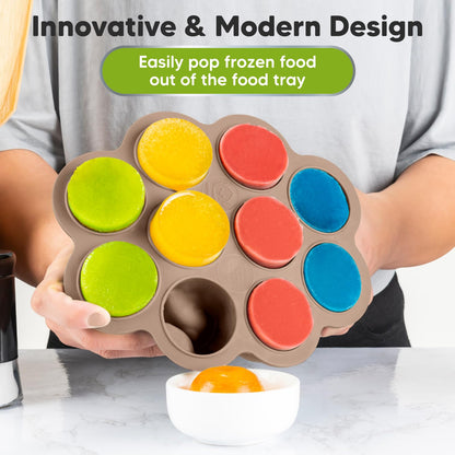 KeaBabies BPA-free silicone baby food tray set in box packaging