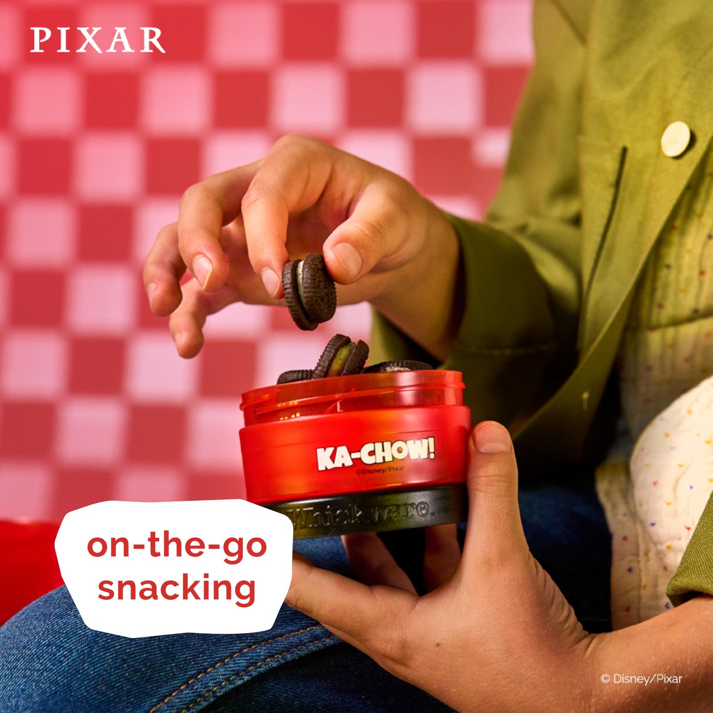 Disney Pixar snack containers with Twist and Lock system