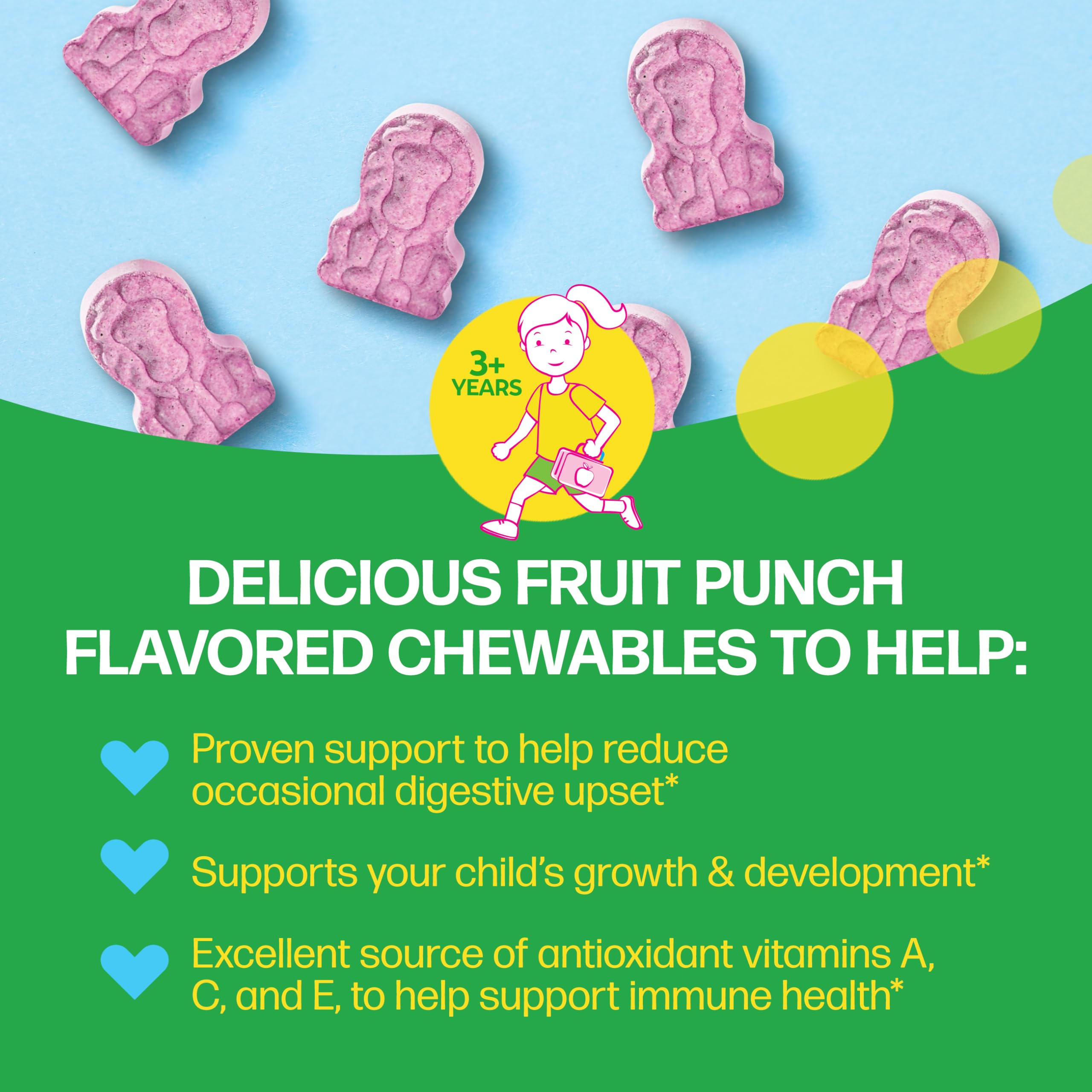 Culturelle daily children probiotic supplement supplement facts and ingredient list display