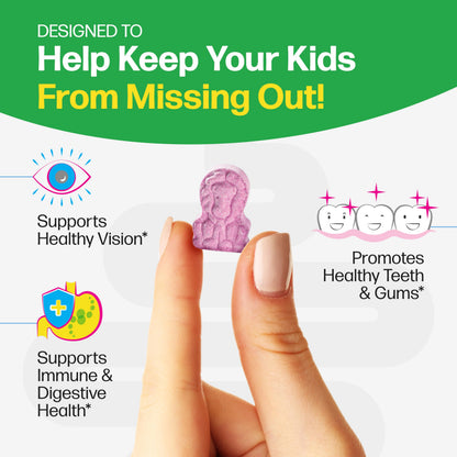 Culturelle Kids sugar free allergen friendly daily multivitamin close up shot