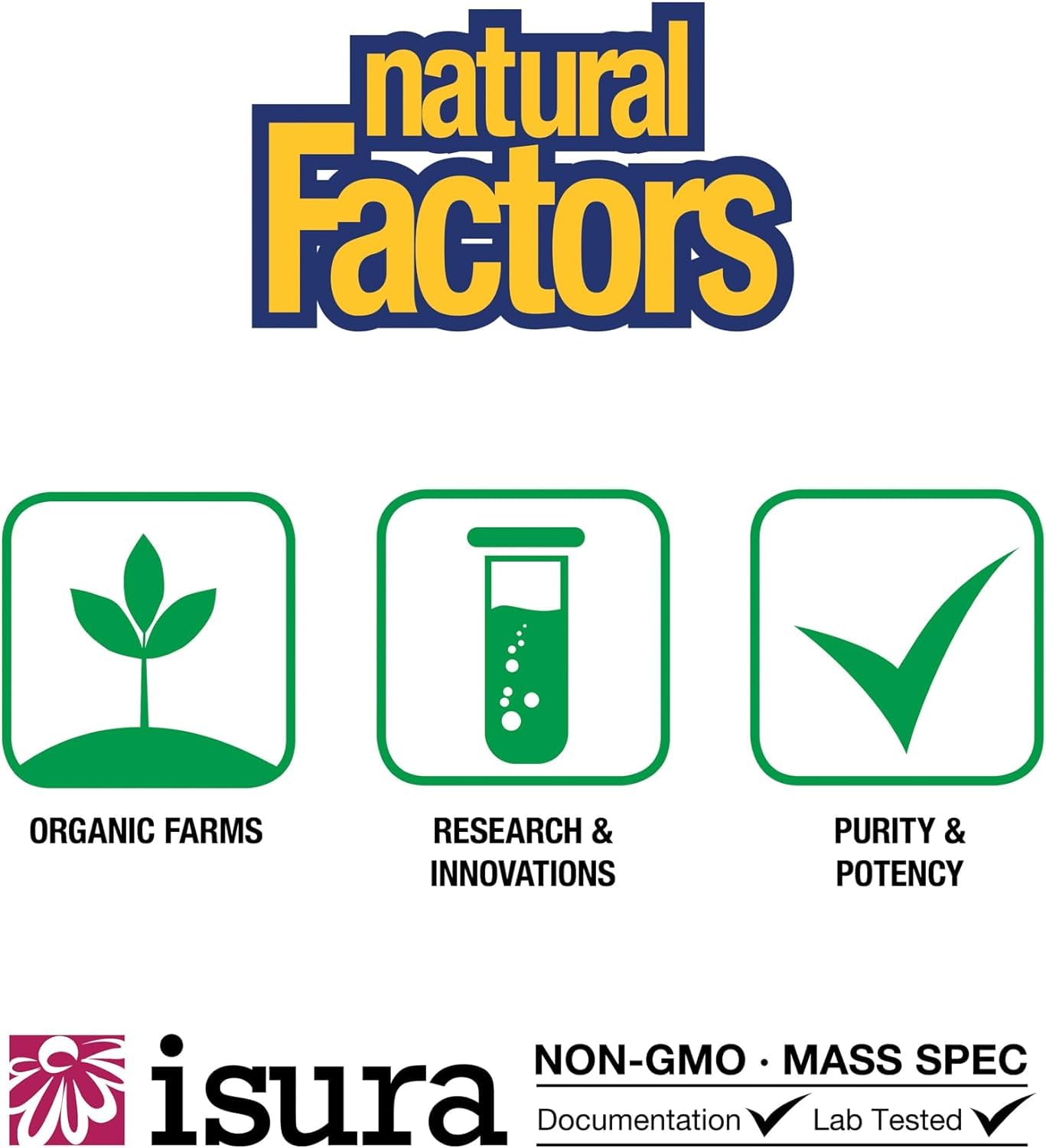 Natural Factors Lactase Enzyme capsule bottle showcasing 60 count volume size