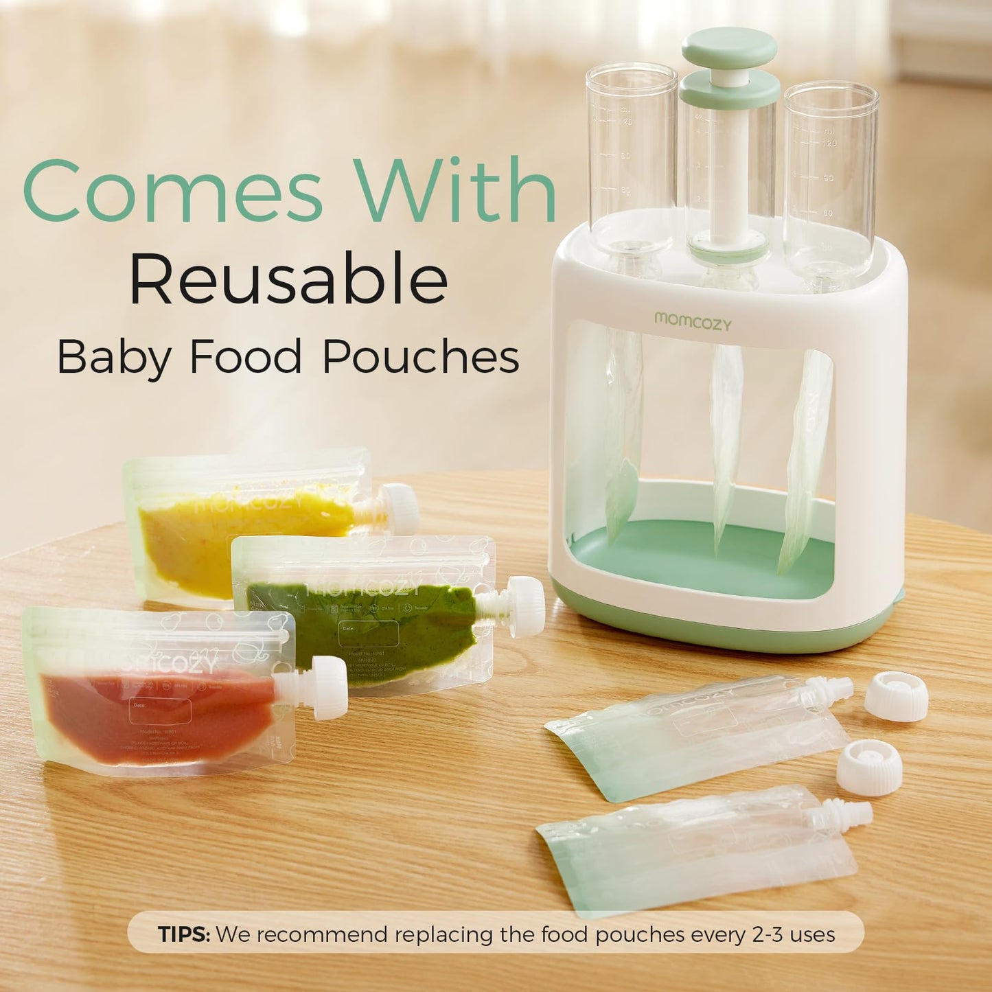 Momcozy food pouch filler dishwasher safe components