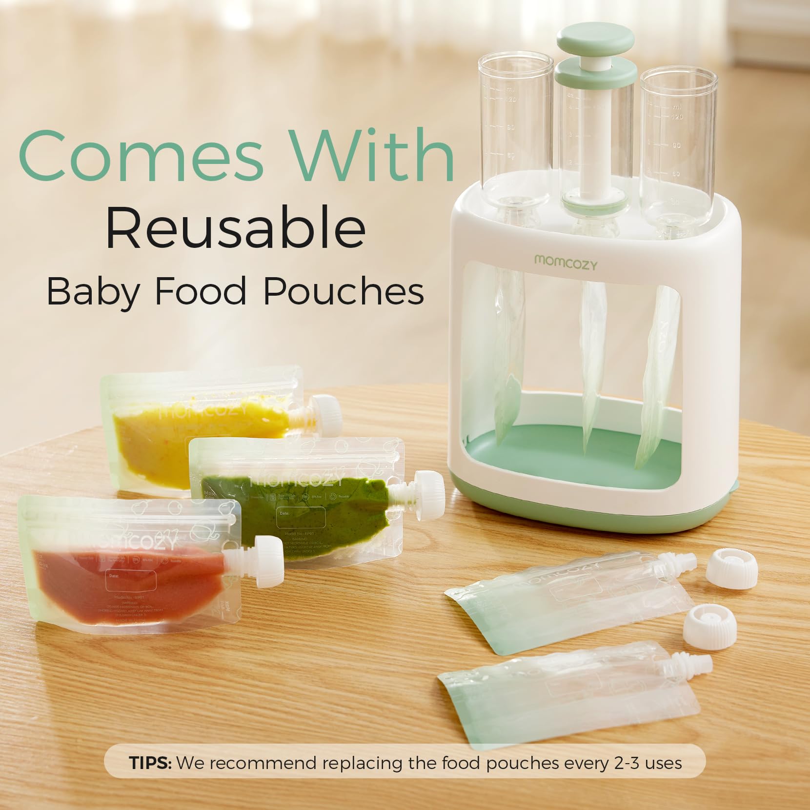 Momcozy food pouch filler dishwasher safe components