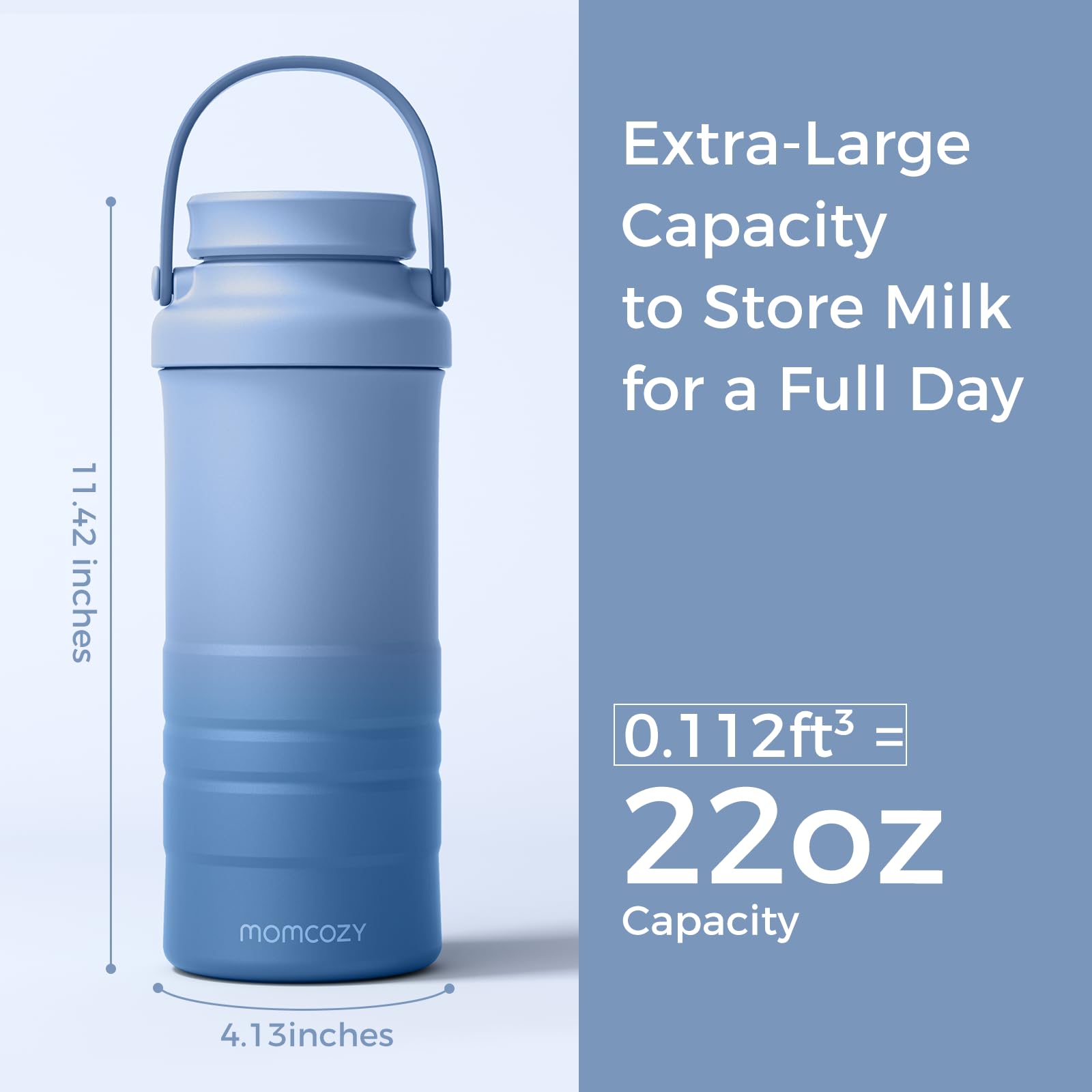 Detailed view of BPA free material in Momcozy cooler