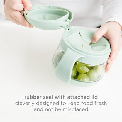 Close up of weighted base on Ubbi toddler snack cup