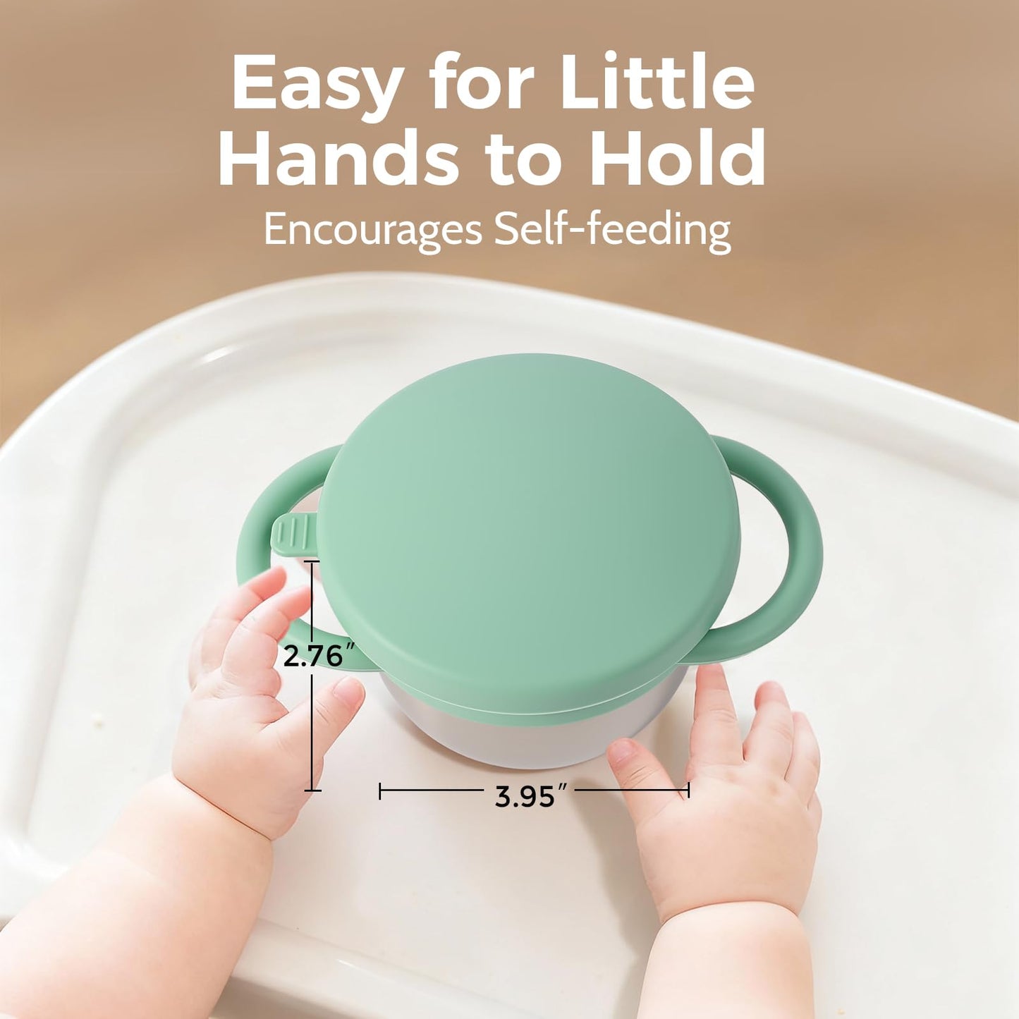 Solinfant snack cup with silicone food catcher lid