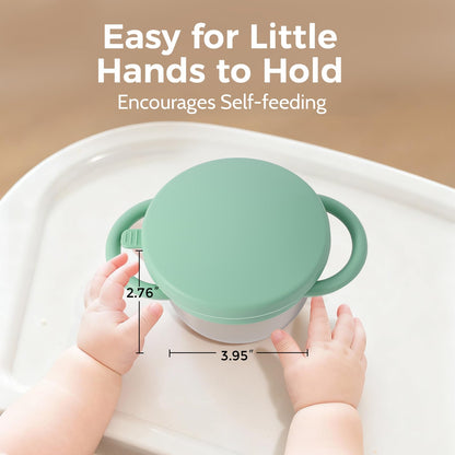 Solinfant snack cup with silicone food catcher lid