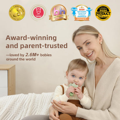 Moonkie food feeder demonstrating ease of grip for infants