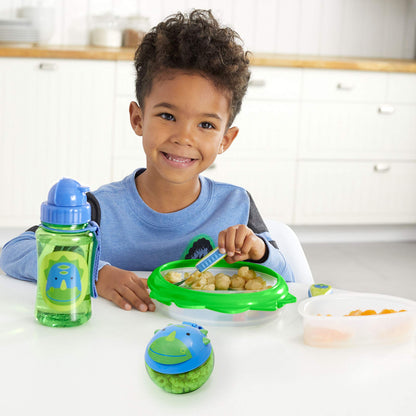 Skip Hop mealtime snack cup with flexible no-spill opening detail