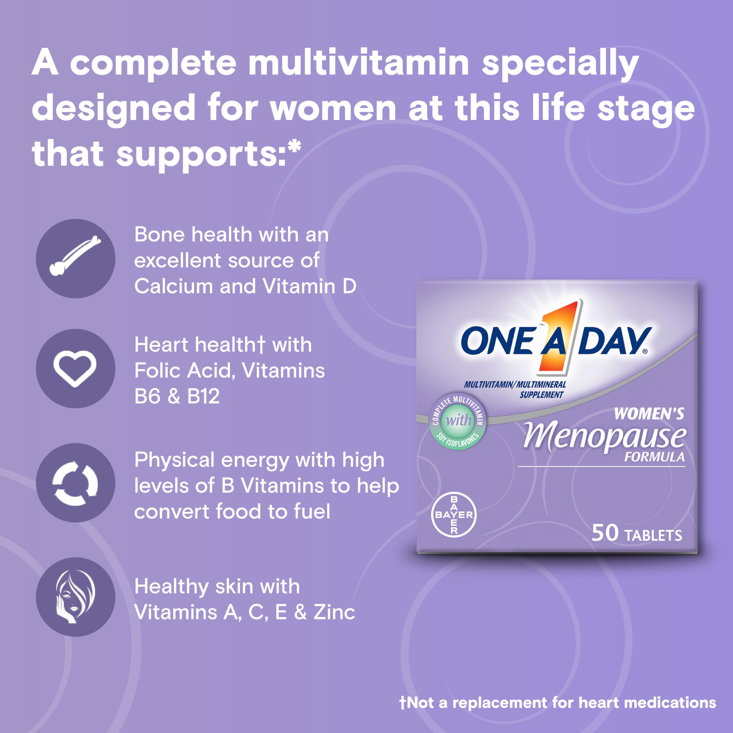Authentic USA imported One A Day Menopause tablets daily wellness supplement packaging