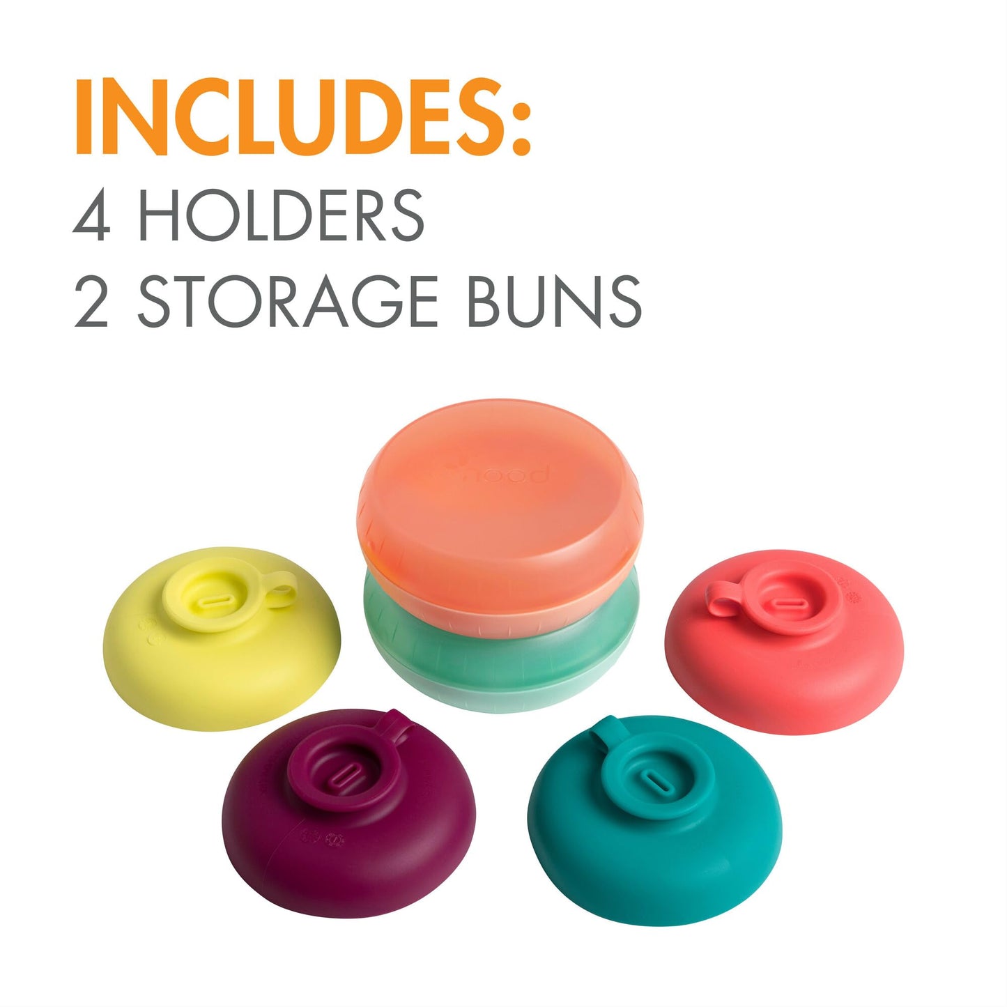 Boon Drizzle silicone drip catcher holding a popsicle