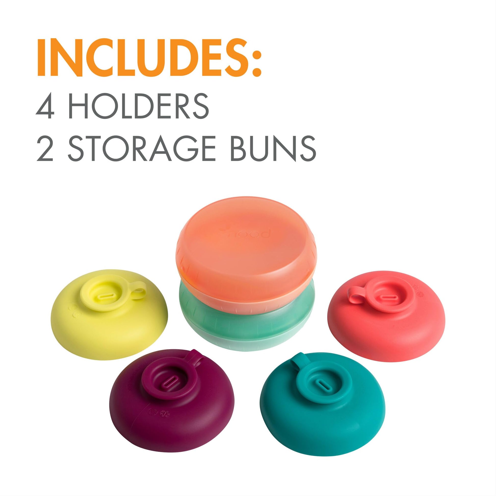 Boon Drizzle silicone drip catcher holding a popsicle