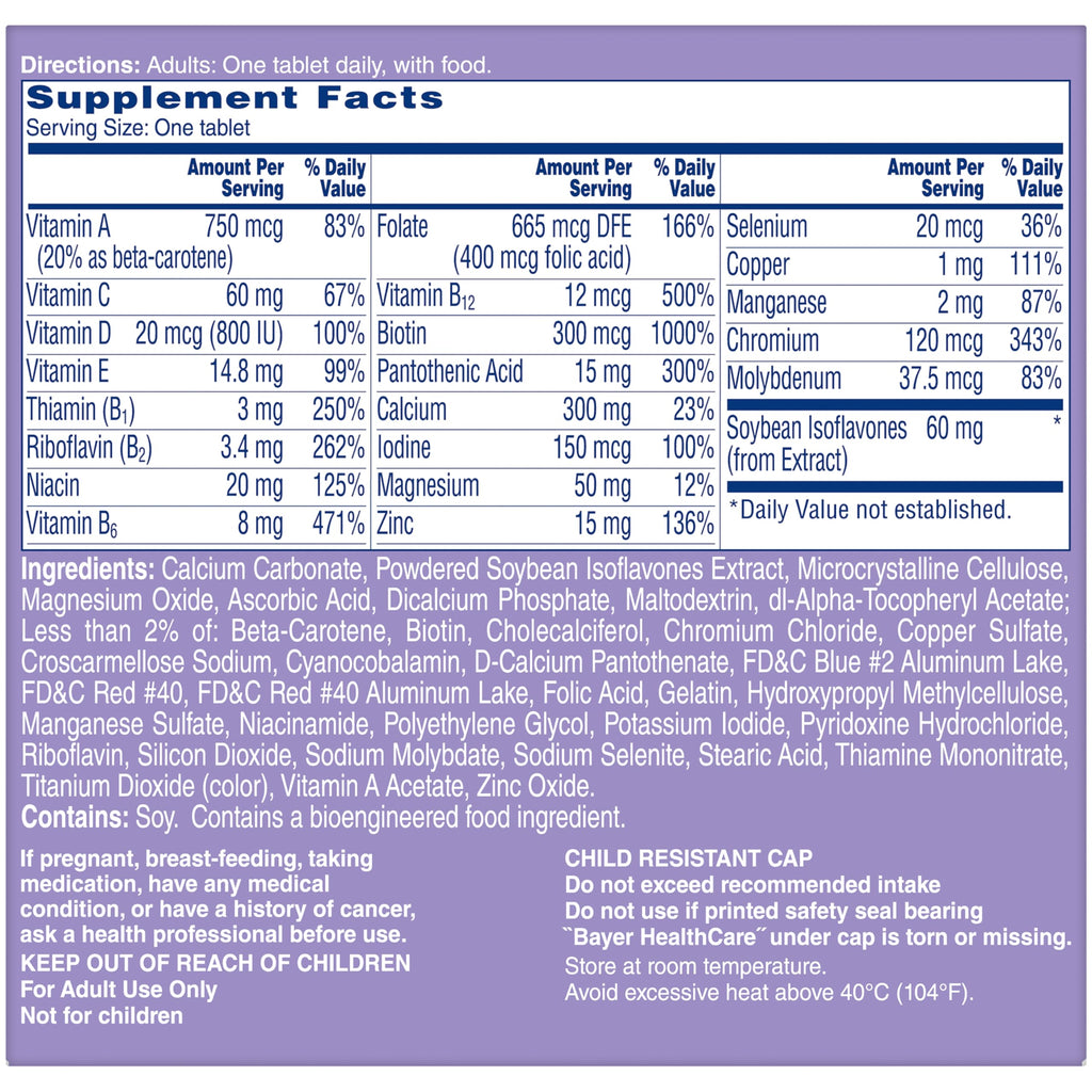 One A Day women wellness vitamin bottle close up