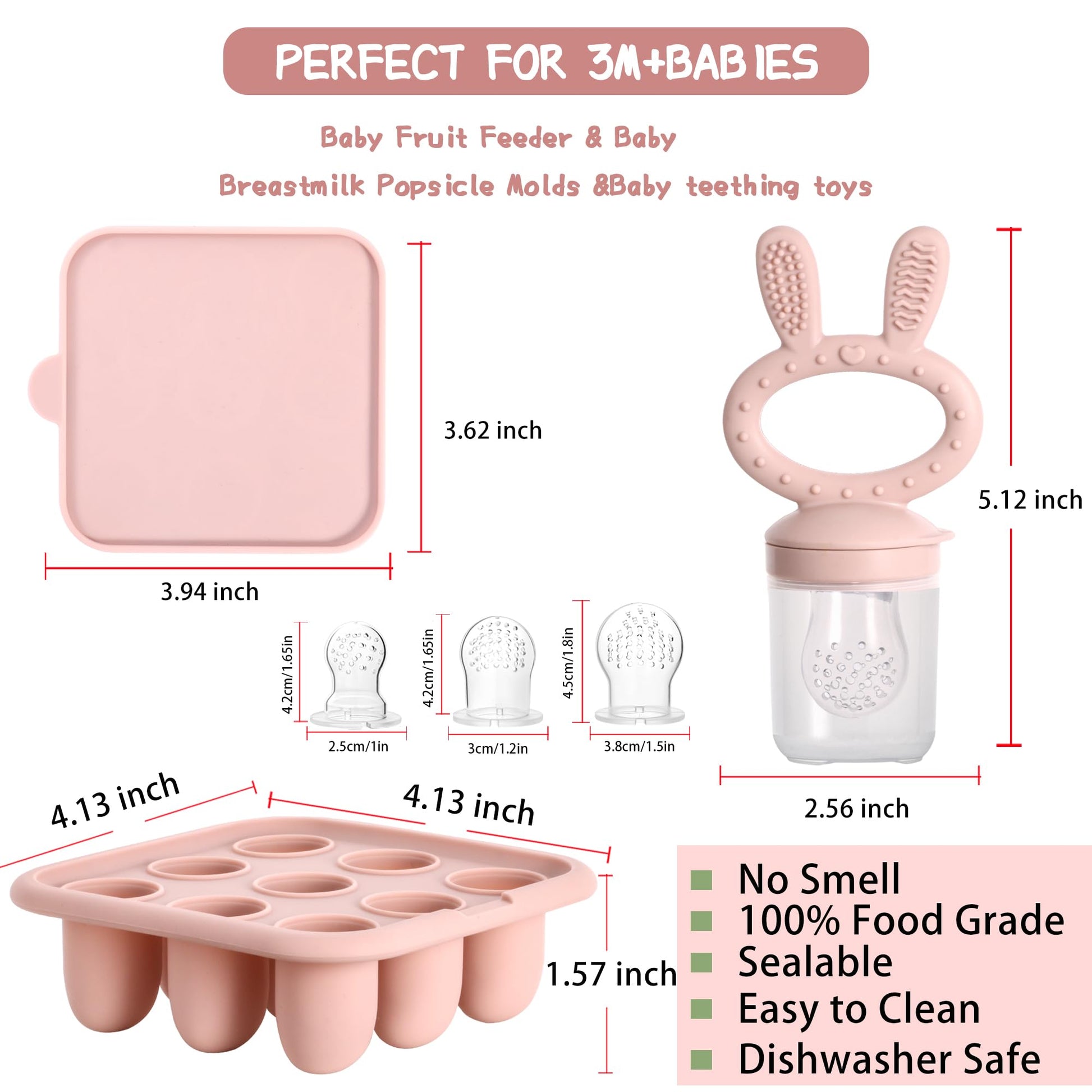 Wajiayon silicone baby food freezer tray for breastmilk popsicles