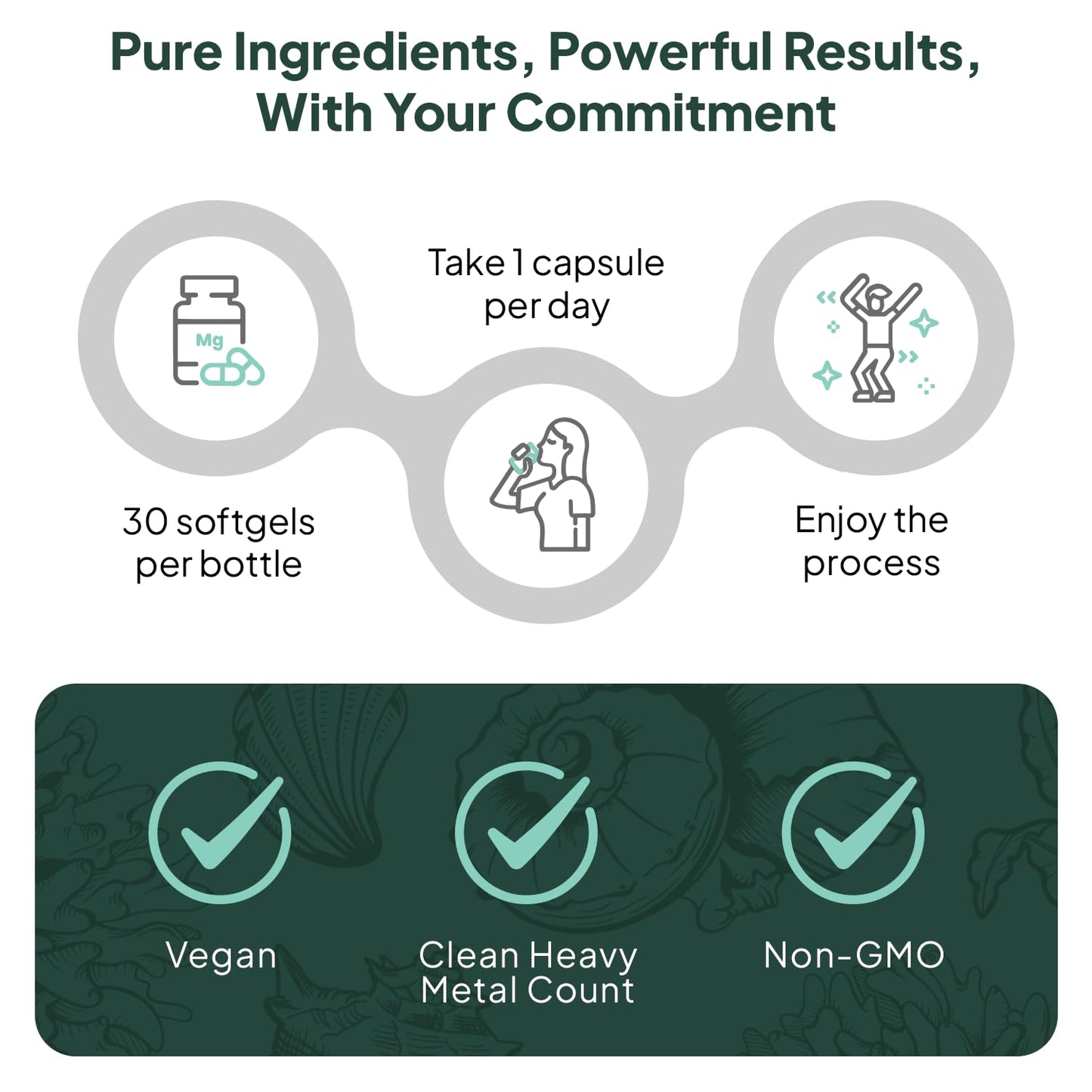 Organics Ocean Better Vitamin D3 and Italian K2 premium dietary supplement packaging details