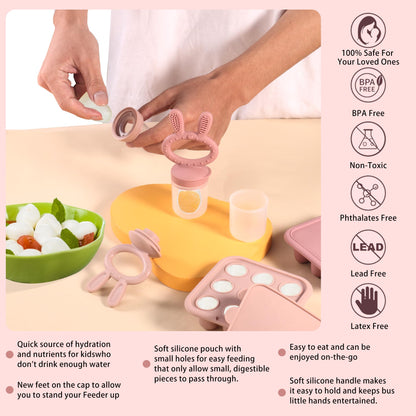 Top view of Wajiayon silicone baby food storage tray
