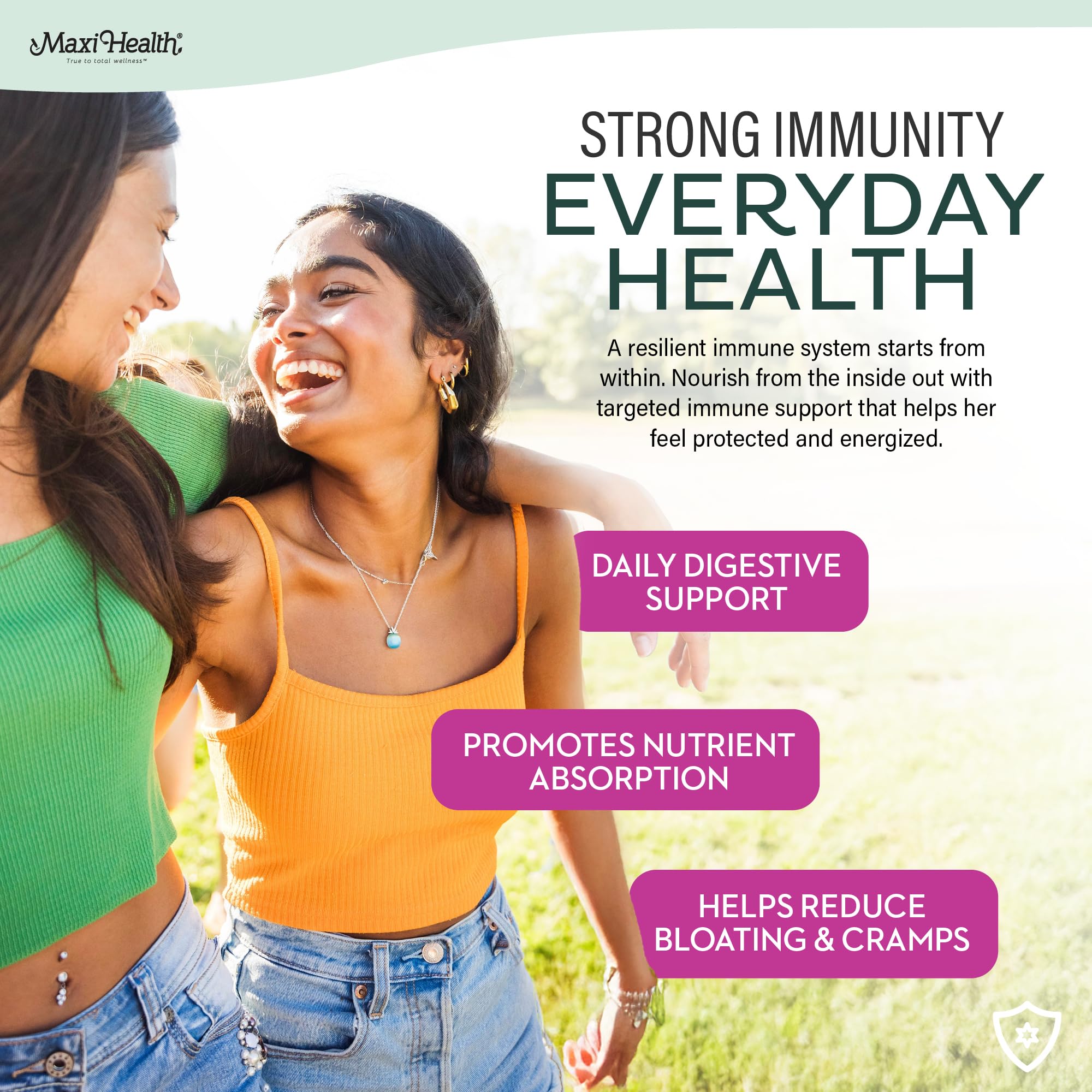 Maxi Health Teen Supreme Hers multivitamin packaging for girls aged 12 to 17
