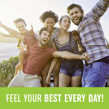 Non GMO gluten free sixty vegetarian capsules digestive health package lifestyle shot.
