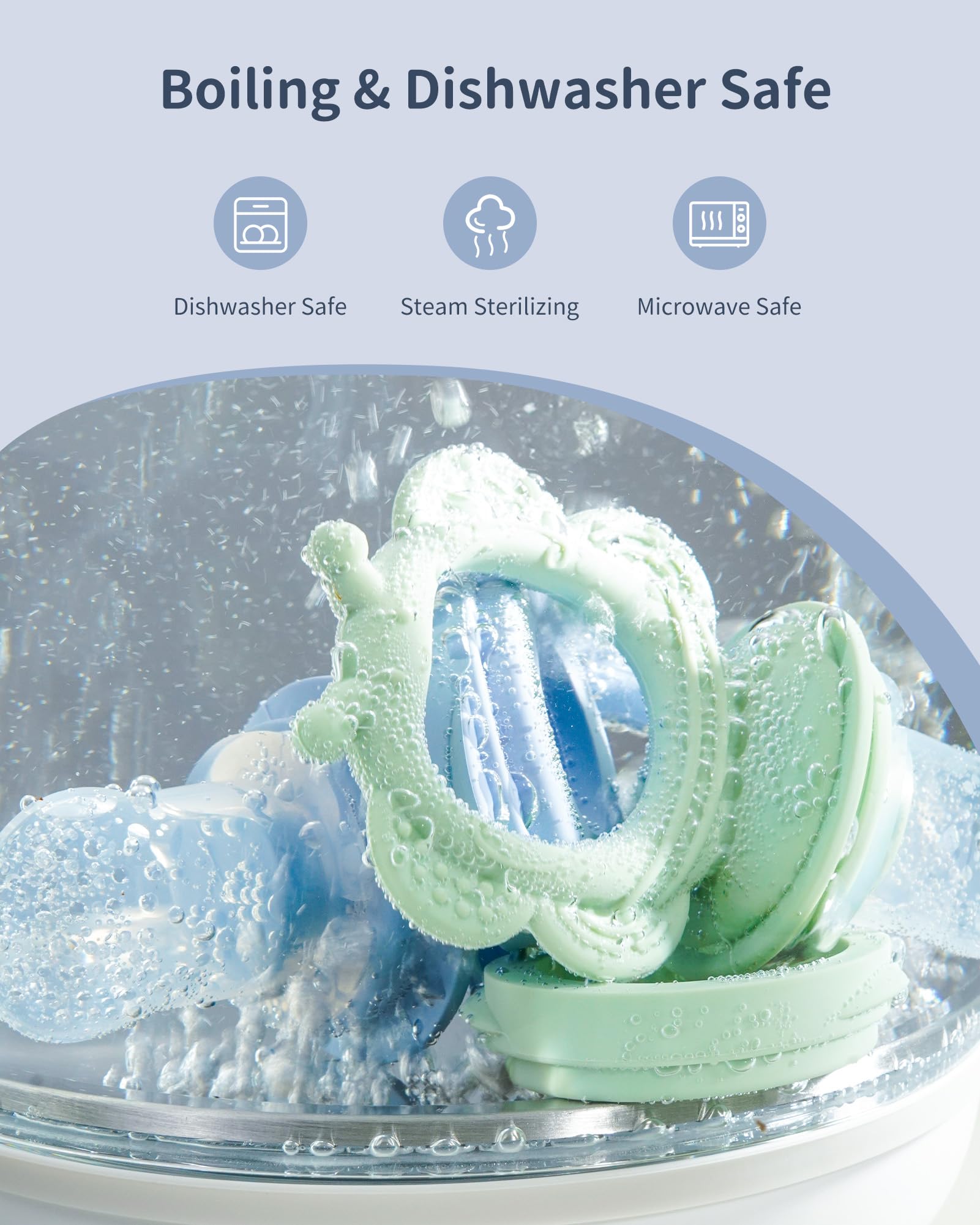 Components of the Melican silicone baby food feeder set