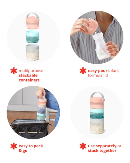 Skip Hop formula container with easy-pour lid open