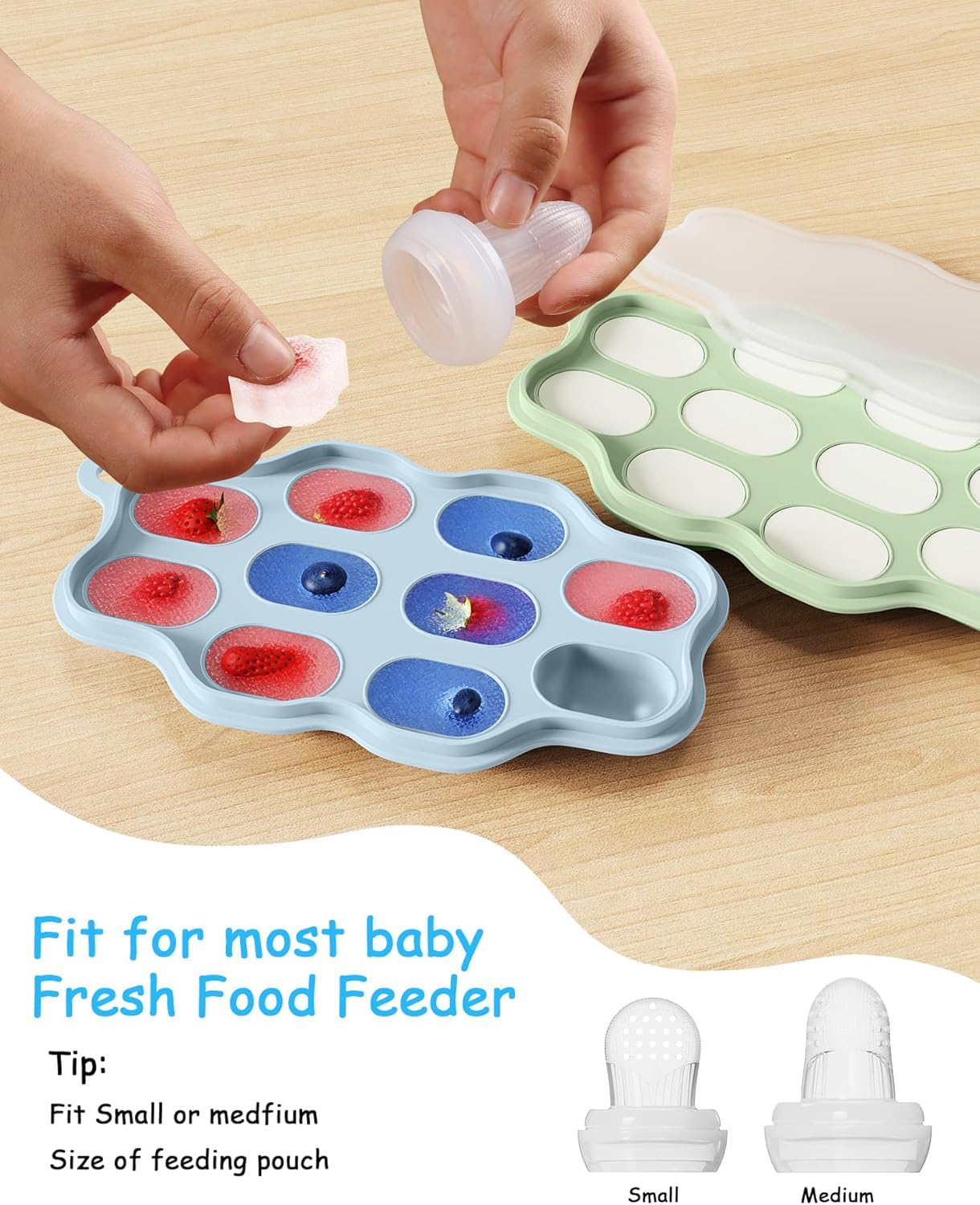 Zucoop food storage container for homemade purees